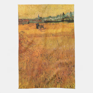Arles: Blick aus den Weizenfeldern von Vincent van Geschirrtuch