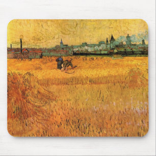 Arles: Blick aus Weizenfeldern von Vincent van Gog Mousepad