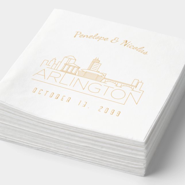 Arlington Mariage personnalisées Gold Foil (Détail)