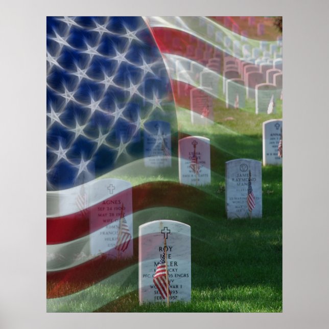 Arlington National Friedhof, American Flag Poster (Vorne)