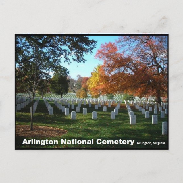 Arlington National Friedhof Herbst Postkarte (Vorderseite)