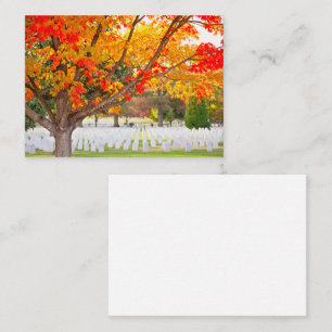 Arlington National Friedhof im Herbst Visitenkarte
