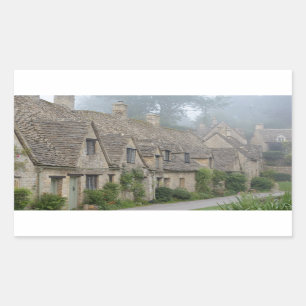Arlington Row, rechteckiger Aufkleber in Bibury