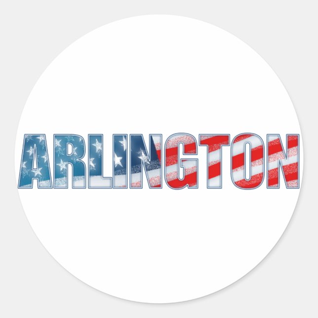 Arlington Runder Aufkleber (Vorderseite)