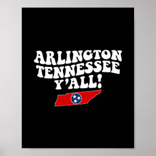 Arlington Tennessee Y'all Tn Südlicher Urlaub Poster