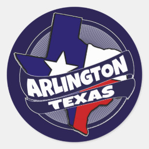 Arlington Texas-Fahne platzt Aufkleber
