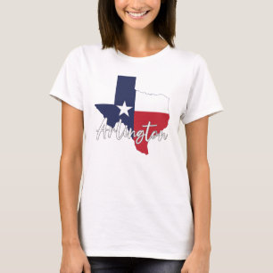 Arlington, Texas Flag Karte Frauen weiß T-Shirt
