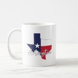 Arlington, Texas Flag Map Kaffeetasse
