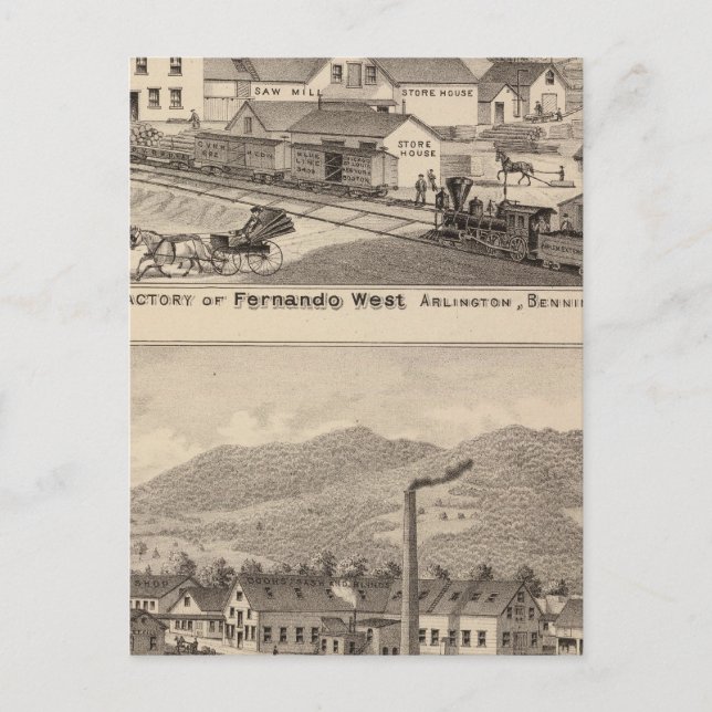 Arlington Vermont Postkarte (Vorderseite)