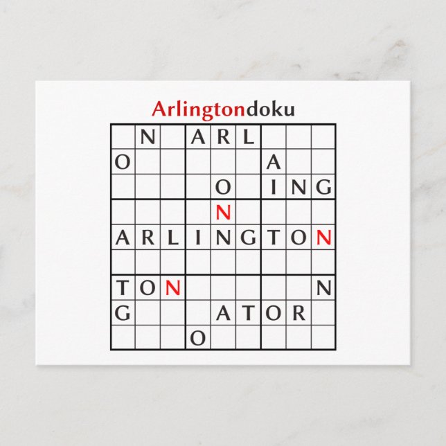 Arlingtondoku Postkarte (Vorderseite)