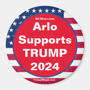 Arlo unterstützt den Patriotischen Magneten TRUMP Magnet