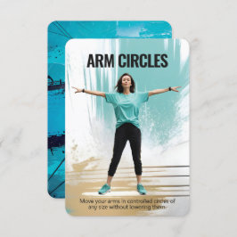 Arm Circles Fitness Card with Blue Backing Save The Date