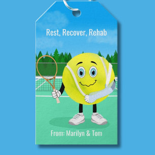 Arm-Operation Genesungskarte Süßer Tennisball im G Geschenkanhänger
