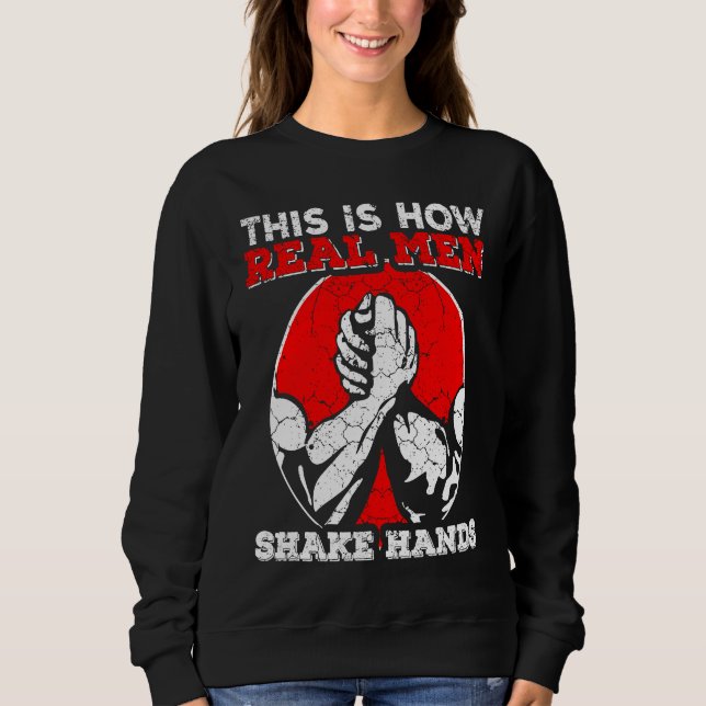 Arm Wrestling Arm Press Sports Arm Wrestler Retro Sweatshirt (Vorderseite)