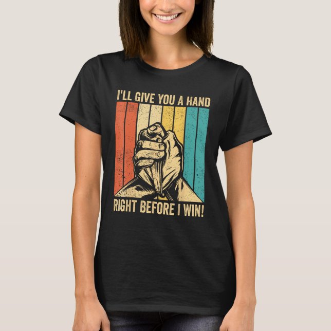 Arm-Wrestling-Armwrestler geben Ihnen Hand rechts  T-Shirt (Vorderseite)