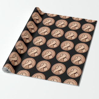 Arm Wrestling Bronze Geschenkpapier