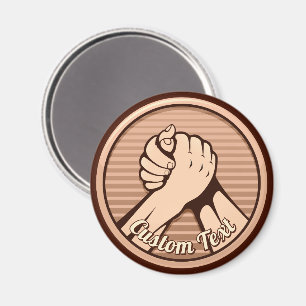 Arm Wrestling Bronze Magnet