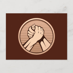 Arm Wrestling Bronze Postkarte
