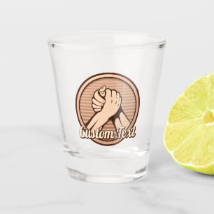 Arm Wrestling Bronze Schnapsglas