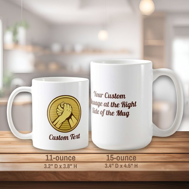Arm Wrestling Gold Kaffeetasse (Von Creator hochgeladen)