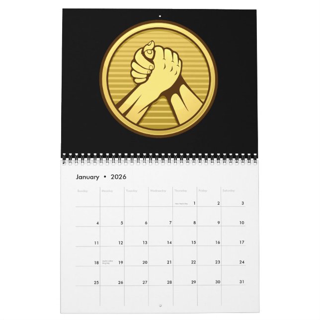 Arm Wrestling Gold Kalender (Jan 2026)