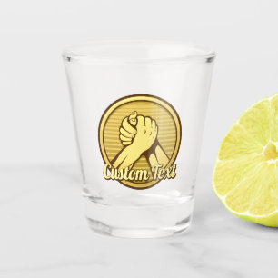 Arm Wrestling Gold Schnapsglas