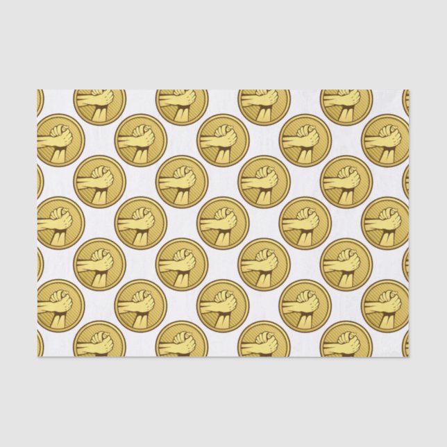 Arm Wrestling Gold Seidenpapier (Vorderseite)