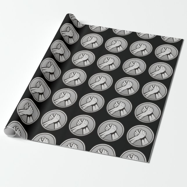 Arm Wrestling Silver Geschenkpapier (Ungerollt)