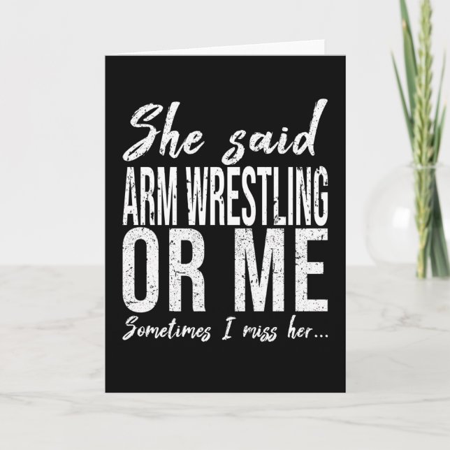 Arm-Wrestling-Sportgeschenk Karte (Vorderseite)