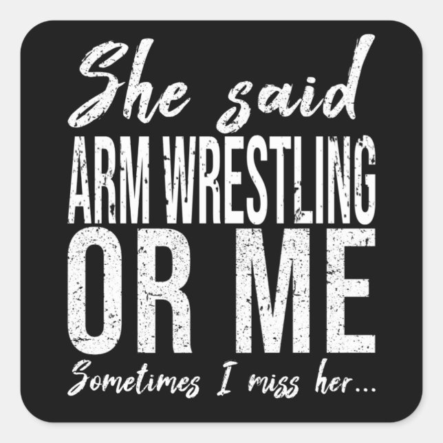 Arm-Wrestling-Sportgeschenk Quadratischer Aufkleber (Vorderseite)