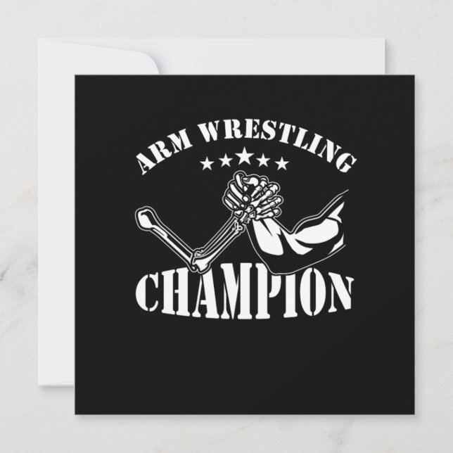 Arm Wrestling Wrestling Art Arm Wrestle Gift Einladung (Vorderseite)