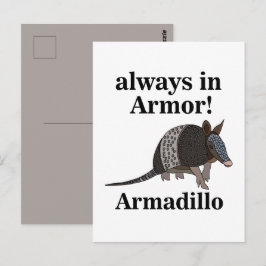 Armadillo Animal Funny  Postkarte