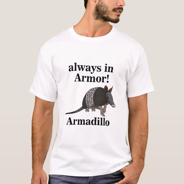 Armadillo Animal Funny  T-Shirt (Vorderseite)