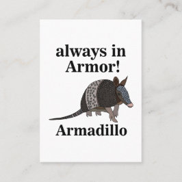 Armadillo Animal Funny  Visitenkarte