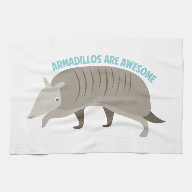Armadillo_Armadillos_Are_Awe Handtuch (Horizontal)