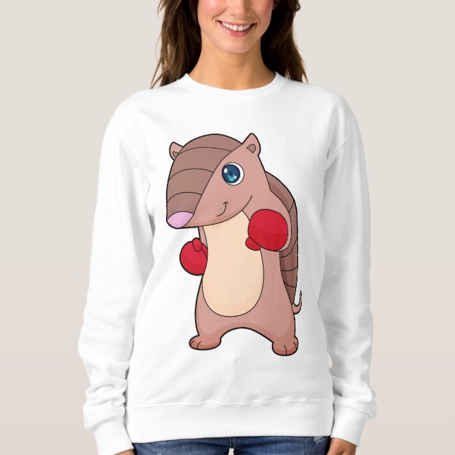 Armadillo Boxing Boxer Boxhandschuhe Sweatshirt (Vorderseite)