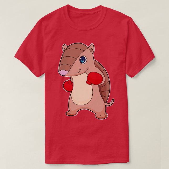 Armadillo Boxing Boxer Boxhandschuhe T-Shirt (Design vorne)