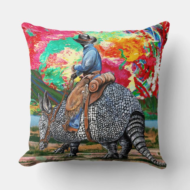 Armadillo Cowboy Kissen (Vorderseite)