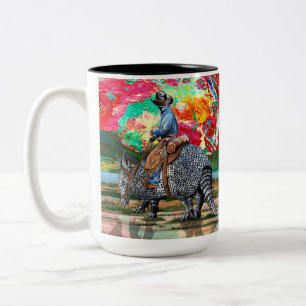 Armadillo Cowboy Zweifarbige Tasse