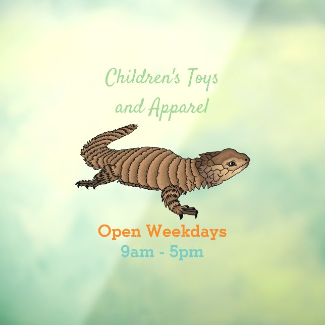 Armadillo girdled lizard cartoon illustration fensteraufkleber (Blatt 3)