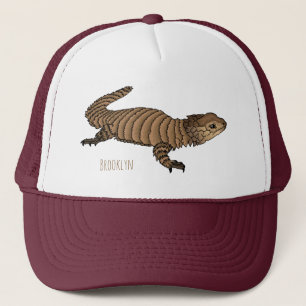 Armadillo girdled lizard cartoon illustration truckerkappe