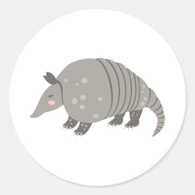 Armadillo Runder Aufkleber (Vorderseite)