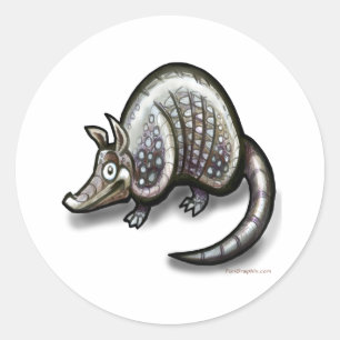Armadillo Runder Aufkleber