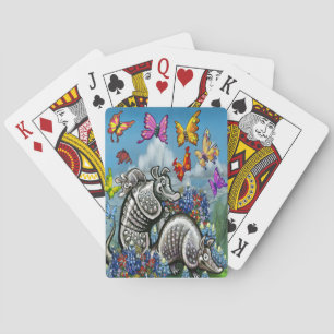 Armadillos Bluebonnets Butterfisch Wildblumen Spielkarten