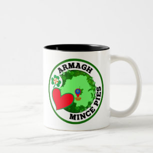 Armagh, Nordirland Lieben Mince Pies Zweifarbige Tasse