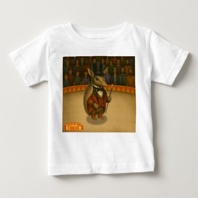 Armand, armadillo ringmaster baby t-shirt (Vorderseite)