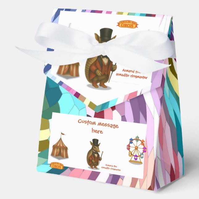 Armand, armadillo ringmaster geschenkschachtel (Vorderseite)