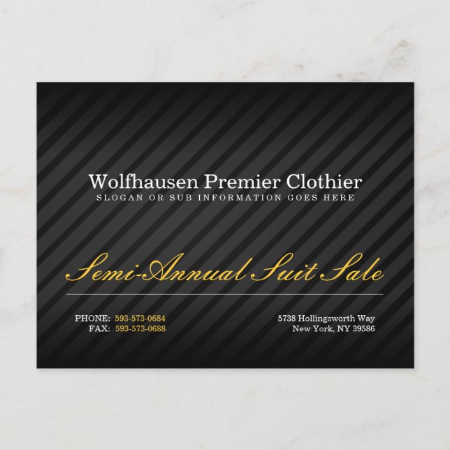 Armani Anzug Promo Postkarte (Vorderseite)