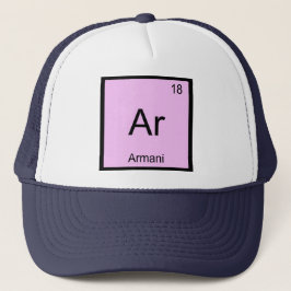 Armani Name Chemistry Element Periodic Table Truckerkappe