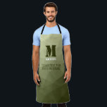 Armatur grünes geometrisches Maschenmuster Monogra Schürze<br><div class="desc">Monogram Personalize mit Ihrem benutzerdefinierten Initial und Namen. Army grüne Gefälle geometrische Maschenmuster dreiecke ombre. Dreieck geometrische Masche mit dunkelgrauem Ober-Farbverlauf,  militärisch,  Armee,  Muster,  ombre,  Mesh,  Dreiecke,  Geometrie,  Gefälle,  cool,  Dreieck,  Grün</div>